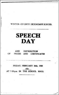 Speech Day 1968