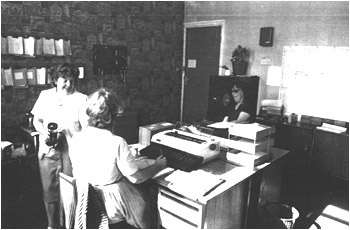 Winton High Secretary's Room. 1987